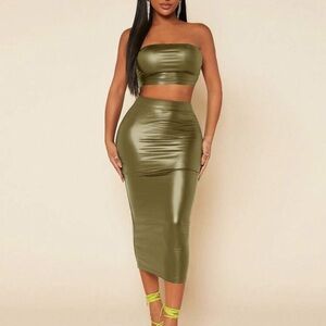 Olive Green Women's Skirt